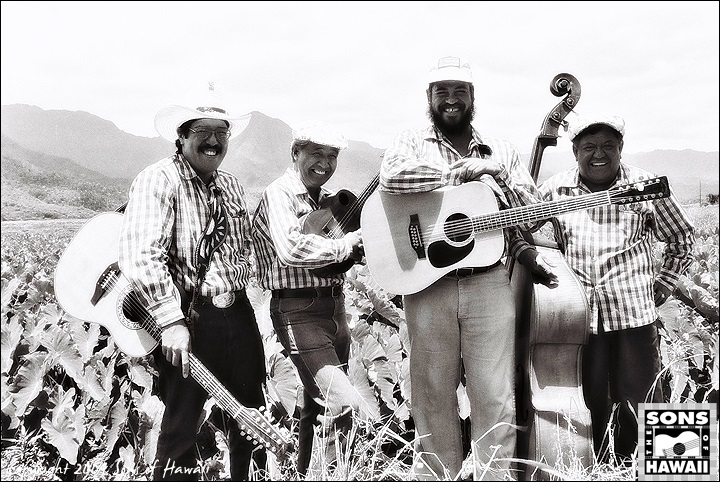 Photo of Sons of Hawai'i, musical group. Photo from artist's website: www.sonsofhawaii.com