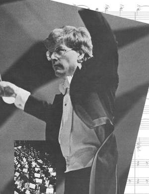 Photo of Maestro Christopher Keene, conducting the Long Island Philharmonic